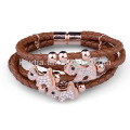 Hot venda pu pulseiras de couro para homens NH00781